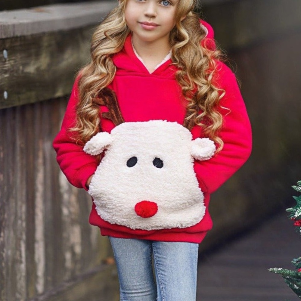 Reindeer hoodie sz 6/6x